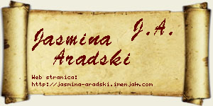 Jasmina Aradski vizit kartica